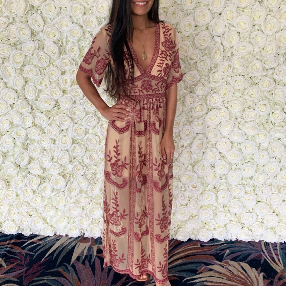 Pink/Nude Maxi Dress